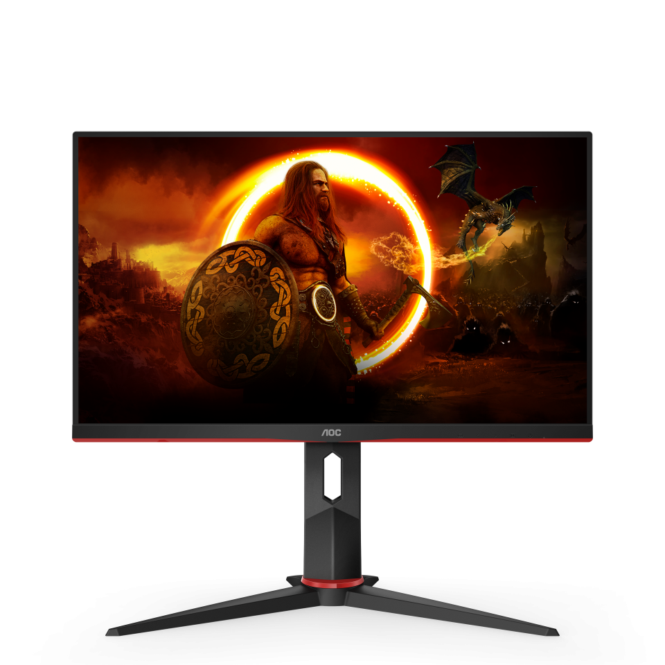 AOC 23.8&quot; Full HD LCD Gaming Monitor - Black &amp; Red | 24G2SU/BK from AOC - DID Electrical