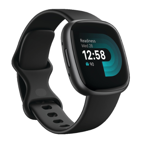 Fitbit Versa 4 Health & Fitness Smart Watch - Black & Graphite | 79-FB523BKBK from Fitbit - DID Electrical