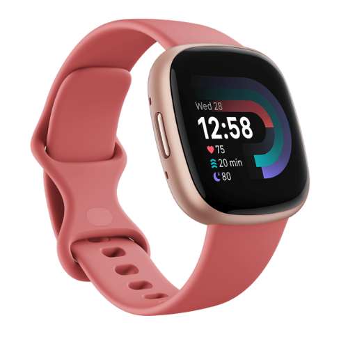 Fitbit Versa 4 Health & Fitness Smart Watch - Pink Sand & Copper Rose | 79-FB523RGRW from Fitbit - DID Electrical