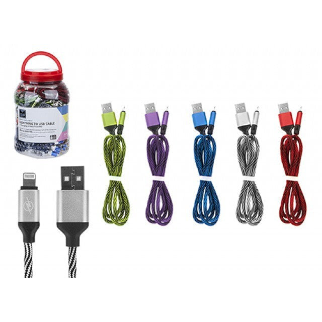 MSF 95CM Lightning Fast Charge &amp; Sync Cable  -  Assorted | 330130 from MSF - DID Electrical