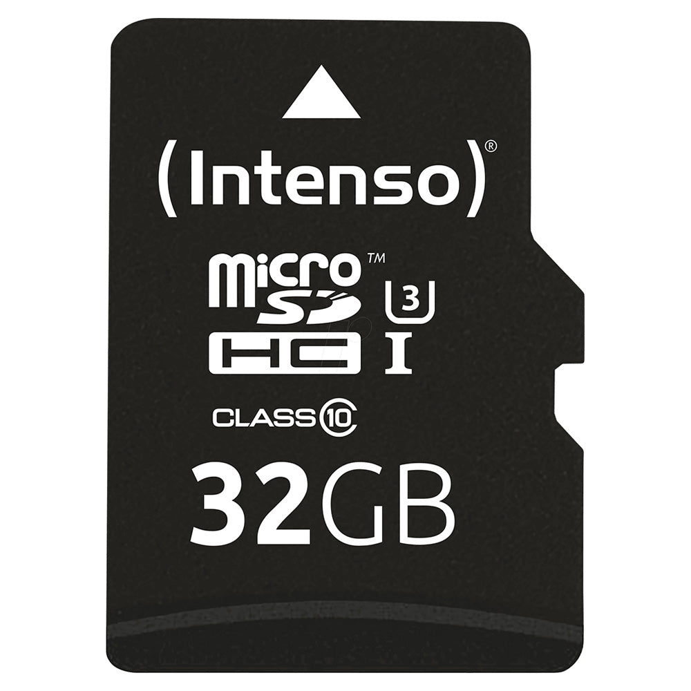 Intenso 32GB MicroSDHC UHS-I Class 10 Memory Card - Black | 3433480 (7289045975228)