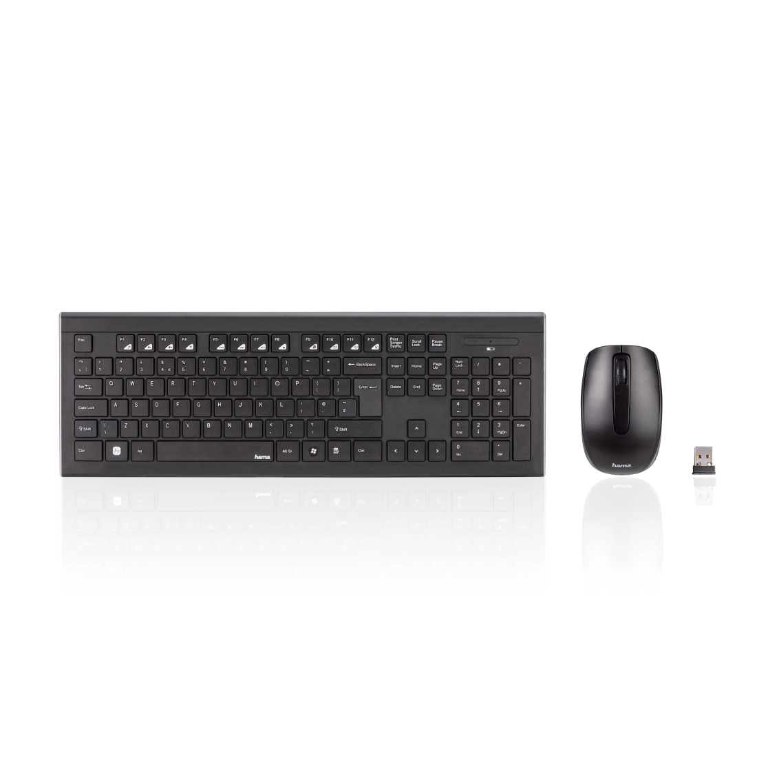 Hama Cortino Qwerty UK Wireless Keyboard &amp; Mouse Set - Black | 398819 from Hama - DID Electrical