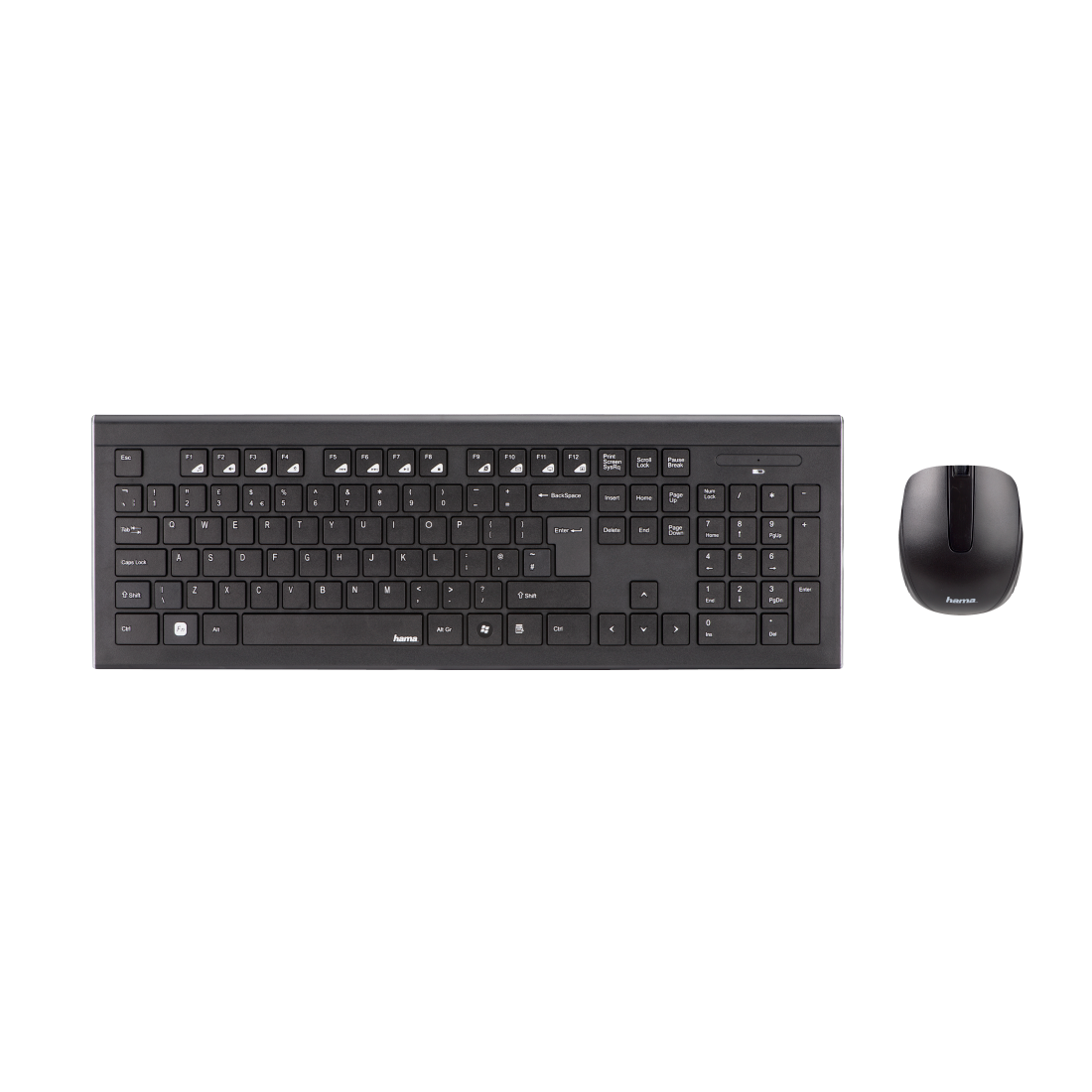 Hama Cortino Qwerty UK Wireless Keyboard & Mouse Set - Black | 398819 from Hama - DID Electrical