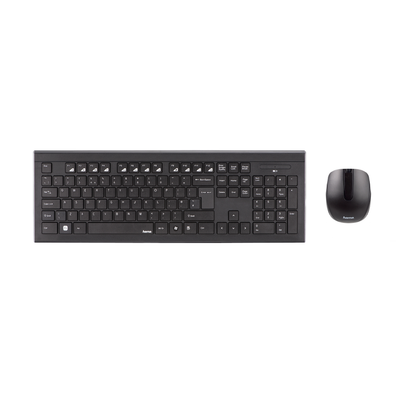 Hama Cortino Qwerty UK Wireless Keyboard & Mouse Set - Black | 398819 from Hama - DID Electrical