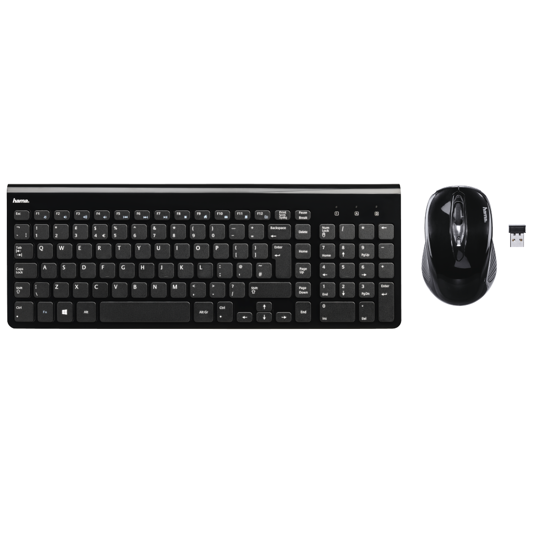 Hama Trento Qwerty UK Wireless Keyboard &amp; Mouse Set - Black | 398833 from Hama - DID Electrical