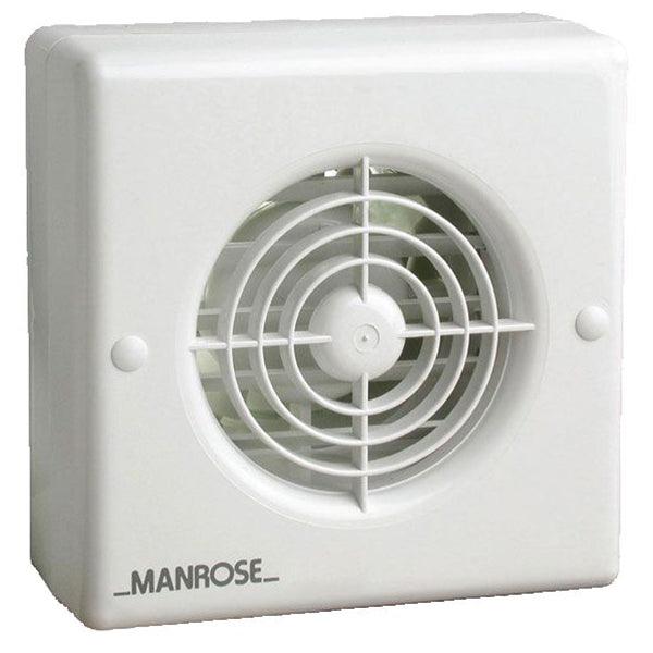 4" Manrose Wall Fan with Timer - White | XF100T (7229160816828)