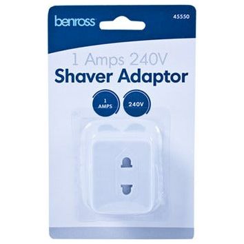Benross 1A 240V Shaver Adaptor - White | 455507 (7630019395772)