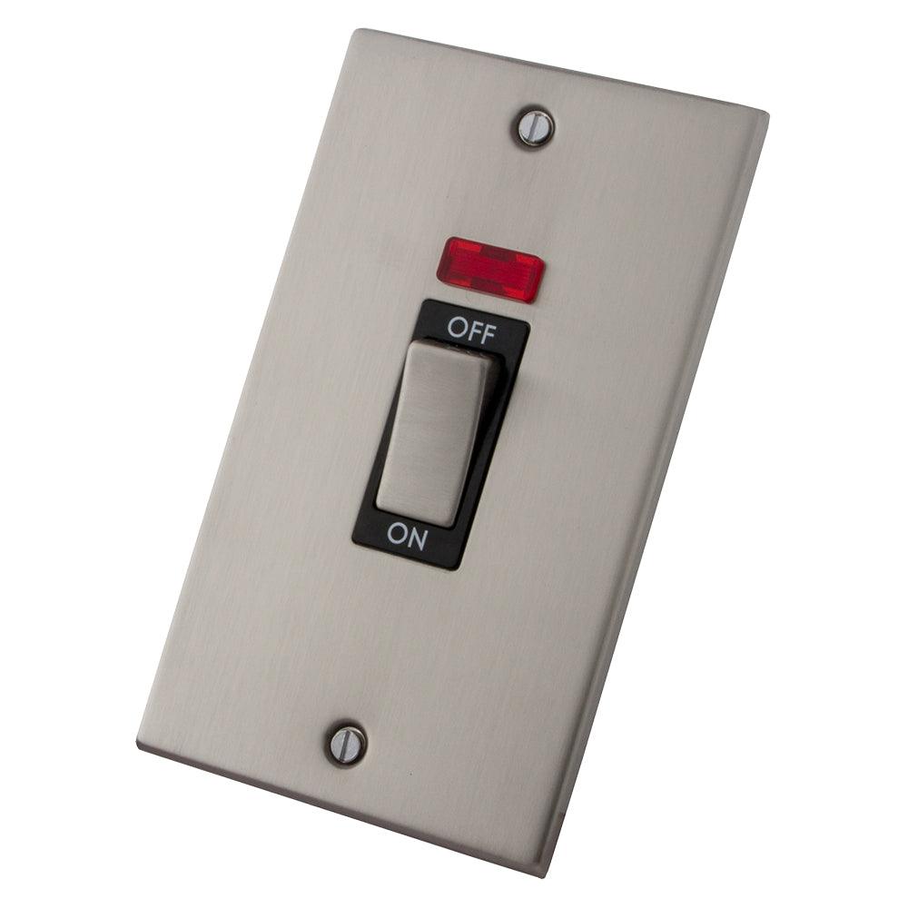 45Amp 2Gang Cooker Switch with Neon - Stainless Steel | MBS245SN (7229146890428)