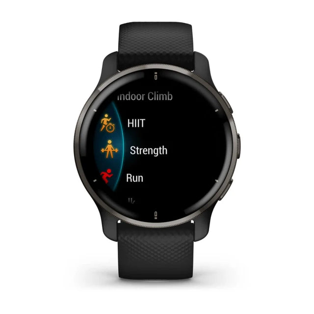 Garmin Venu 2 Plus 43MM Smart Watch with Silicone Band - Stainless Steel &amp; Black | 49-GAR-010-02496-11 from Garmin - DID Electrical