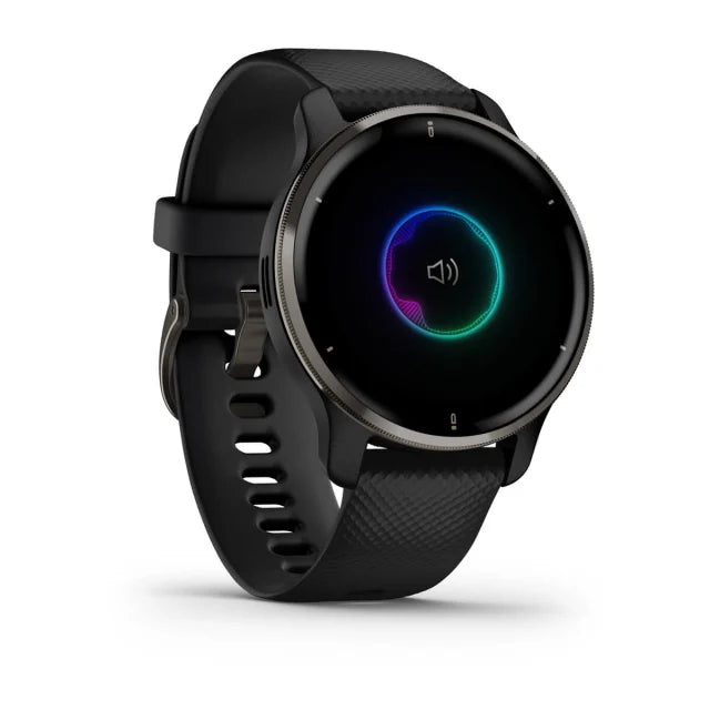 Garmin Venu 2 Plus 43MM Smart Watch with Silicone Band - Stainless Steel &amp; Black | 49-GAR-010-02496-11 from Garmin - DID Electrical