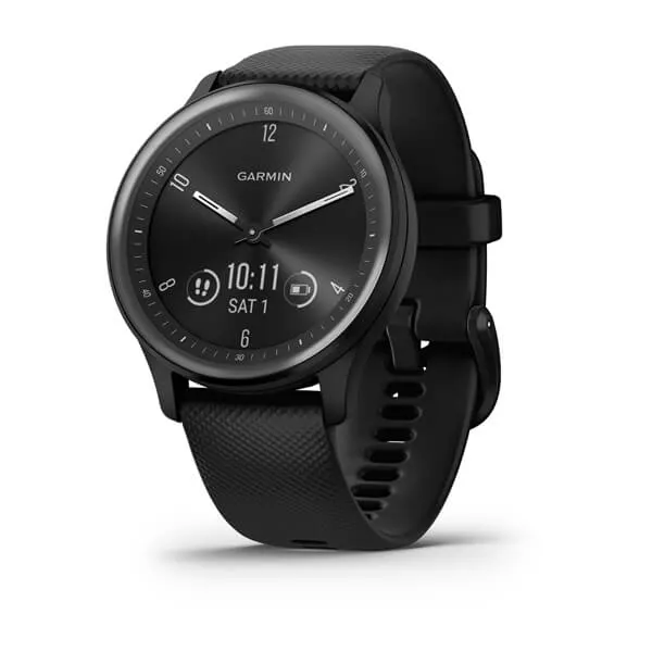 Garmin Vivomove Sport Smart Watch with Silicone Band - Black | 49-GAR-010-02566-00 from Garmin - DID Electrical