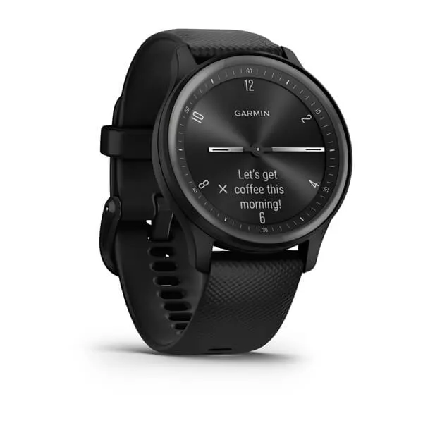 Garmin Vivomove Sport Smart Watch with Silicone Band - Black | 49-GAR-010-02566-00 from Garmin - DID Electrical