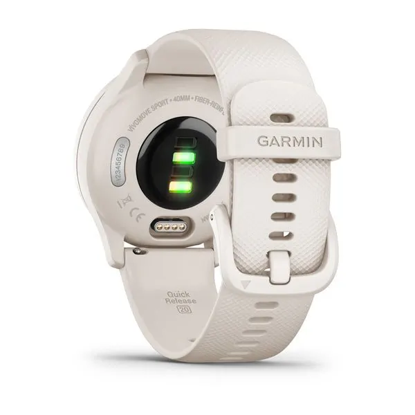 Garmin Vivomove Sport Smart Watch with Silicone Band - Ivory | 49-GAR-010-02566-01 from Garmin - DID Electrical