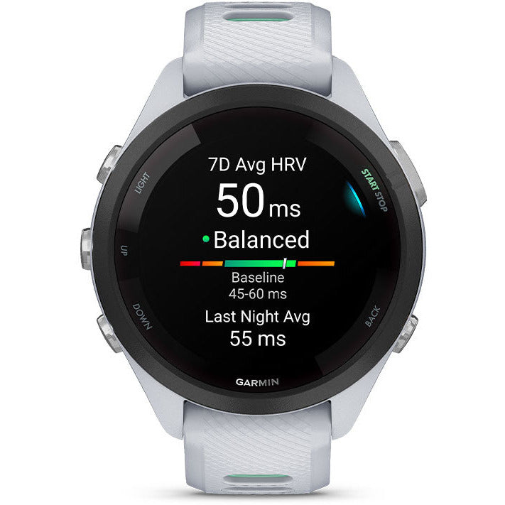 Garmin Forerunner 265S 1.1" Running Smartwatch - Whitestone/Neo Tropick | 49-GAR-010-02810-14 from Garmin - DID Electrical