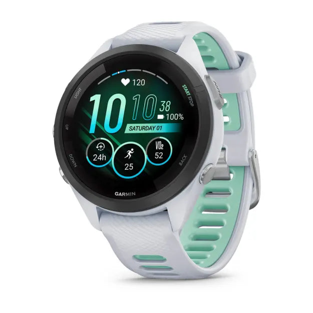 Garmin Forerunner 265S 1.1" Running Smartwatch - Whitestone/Neo Tropick | 49-GAR-010-02810-14 from Garmin - DID Electrical