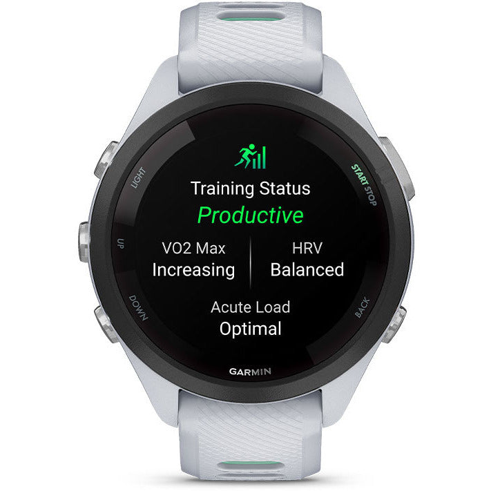 Garmin Forerunner 265S 1.1" Running Smartwatch - Whitestone/Neo Tropick | 49-GAR-010-02810-14 from Garmin - DID Electrical