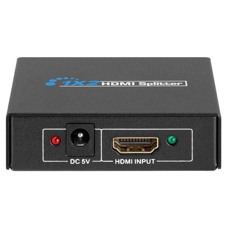 4K UHD TV 1 x 2 HDMI Splitter Black DID.ie DID Electrical