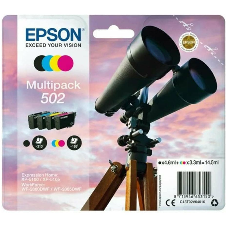Epson 502 Binocular Ink Cartridge - Multipack | SEPS1376 (7530417619132)
