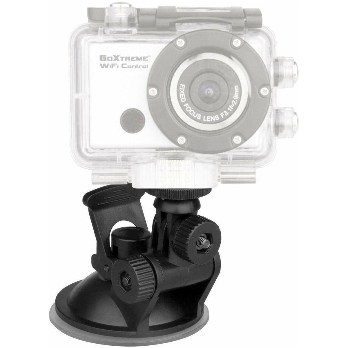 GoXtreme Car-Suction-Mount Cup Holder for Action Cams - Black | 55202 (7557629935804)