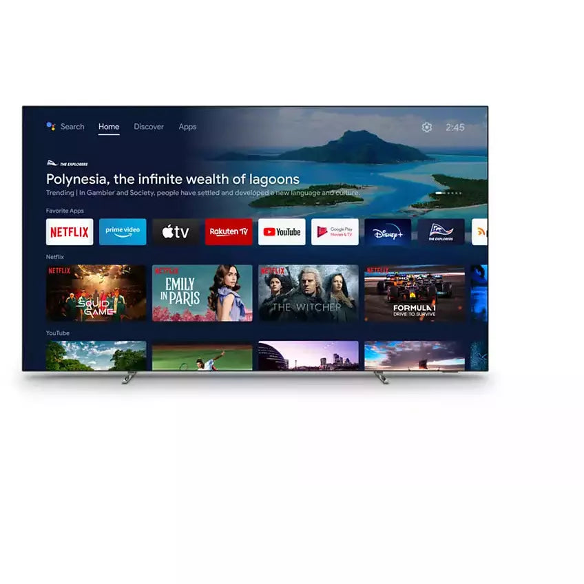 Open Boxed/ Ex-Display - Philips 7 Series 55" 4K UHD OLED Android Smart TV - Grey | 55OLED707/12 from Philips - DID Electrical