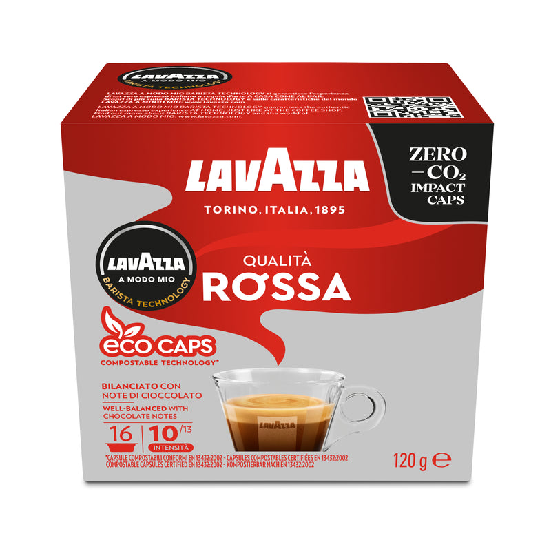 Lavazza 120g Qualita Rossa Dek Coffee Capsules - Pack of 16 | 8975 (7535501181116)