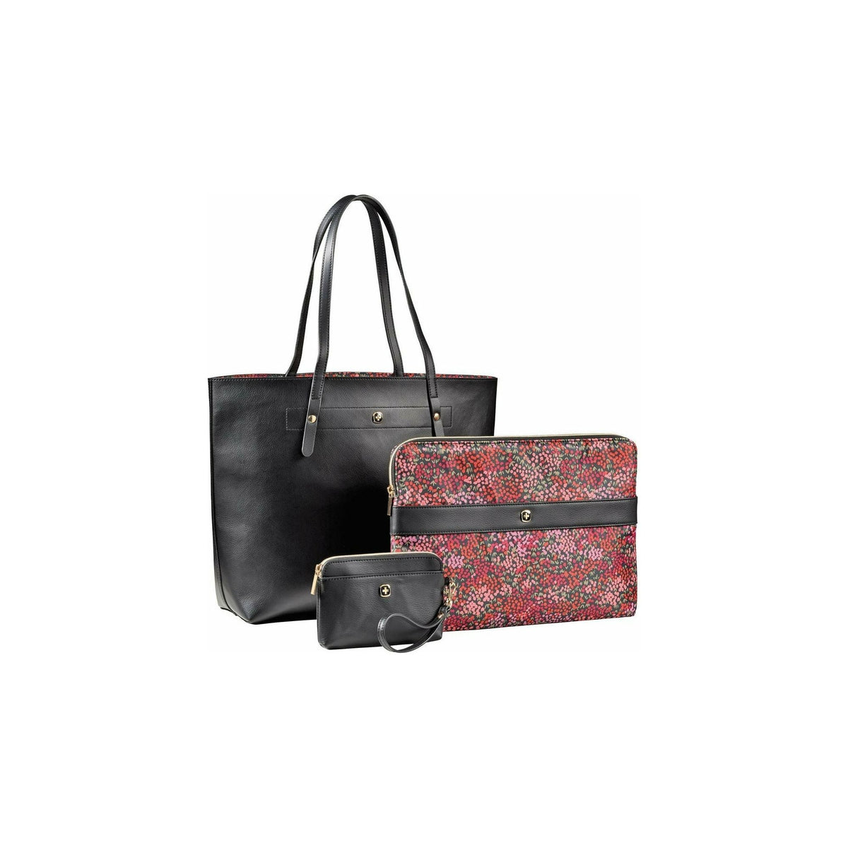 Wenger MarieSol 20L 4-in-1 Reversible Tote Bag with 14&quot; Removable Laptop Sleeve - Black | 604807 (7597303824572)