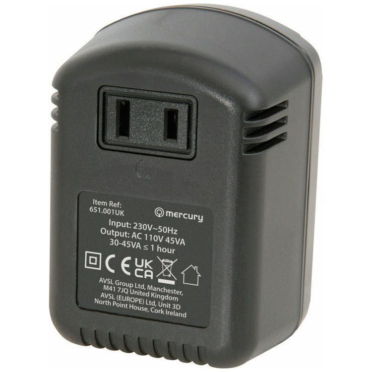 Mercury 45W Step-Down Voltage Converter - Black | 651001 (7549647093948)