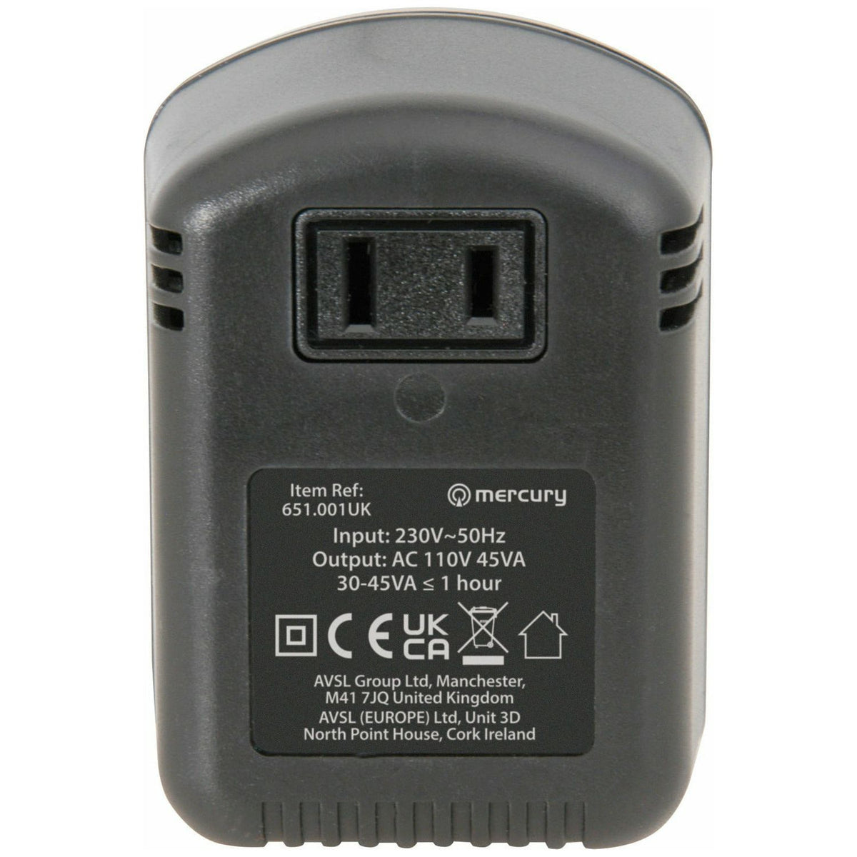 Mercury 45W Step-Down Voltage Converter - Black | 651001 (7549647093948)