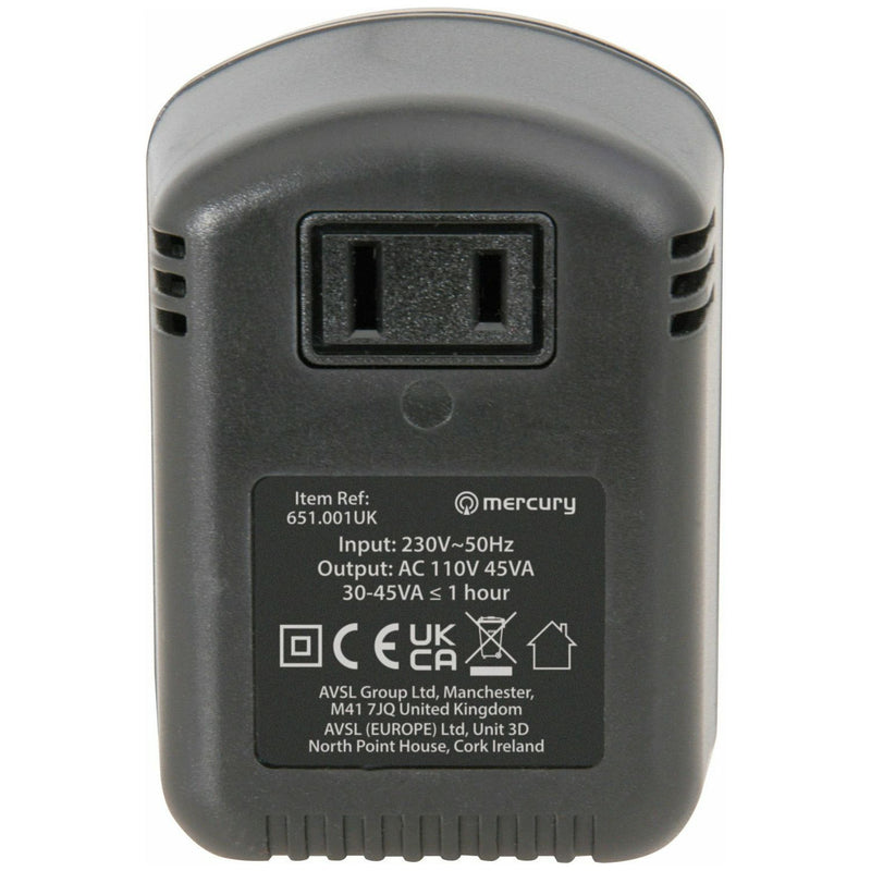 Mercury 45W Step-Down Voltage Converter - Black | 651001 (7549647093948)