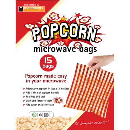 Toastabags Microwave Popcorn Bags - Pack of 15 | 676040 from Toastabags - DID Electrical