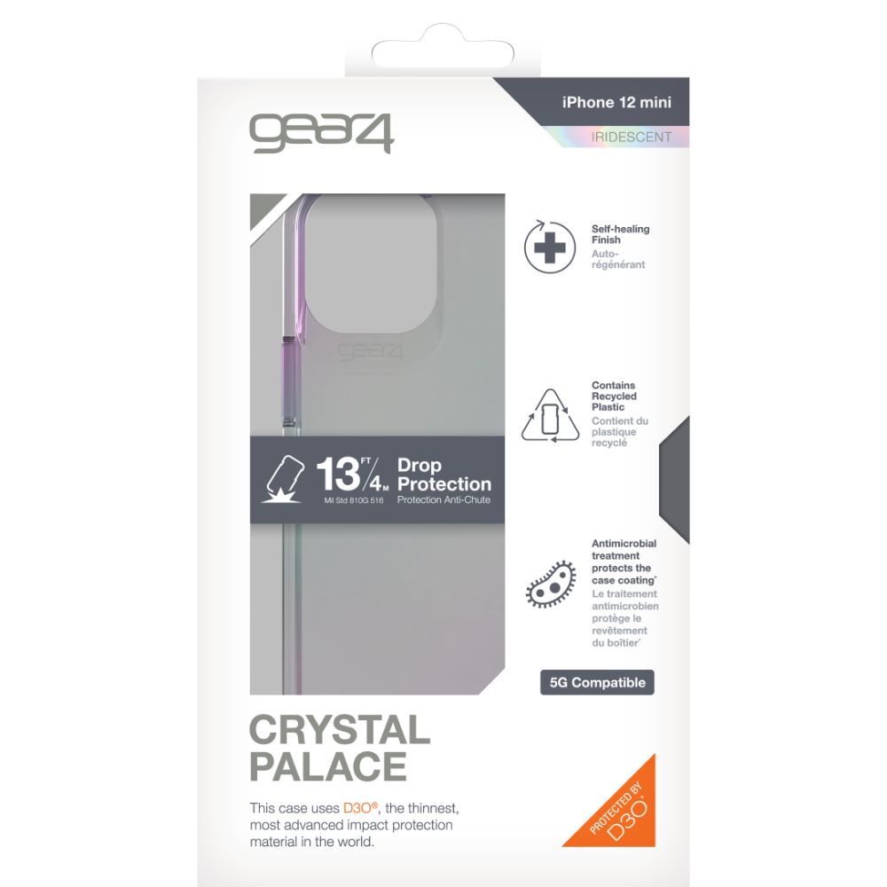 Gear4 Crystal Palace Case for iPhone 12 Mini - Iridescent | 702006032 (7671579869372)