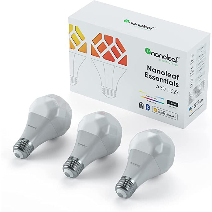 Nanoleaf Essentials E27 Lightbulbs Pack of 3 - White | NL45-0800WT240E27-3P (7667661308092)