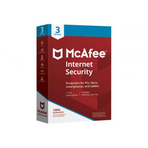 McAfee Internet Security 1 Year - 3 Devices | 72-MIS00UNR3RAA from McAfee - DID Electrical