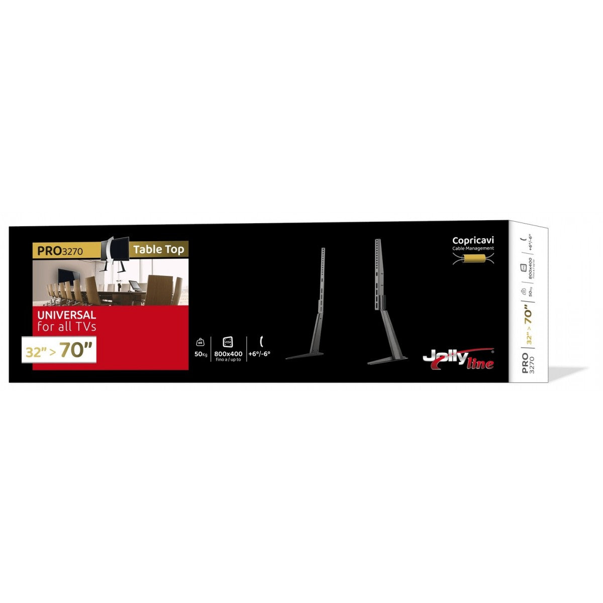 Jolly Line 32&quot;-70&quot; 50KG Table Top Pedestal Feet - Black | 755448 from Jolly Line - DID Electrical