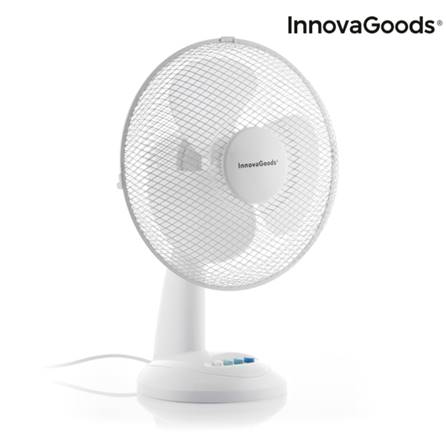 Innovagoods 12&quot; Oscillating Desk Fan - White | 814243 (7562574397628)