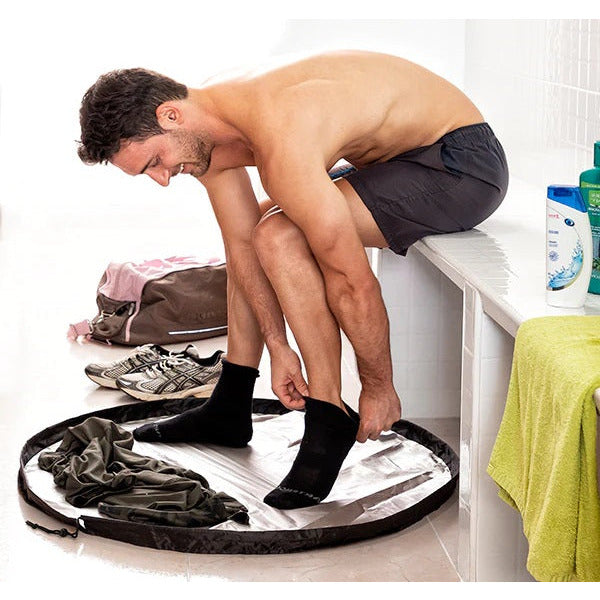 Innovagoods Sport Fitness 2-in-1 Gym Bag &amp; Changing Room Mat - Light Grey &amp; Black | 816407 from Innovagoods - DID Electrical