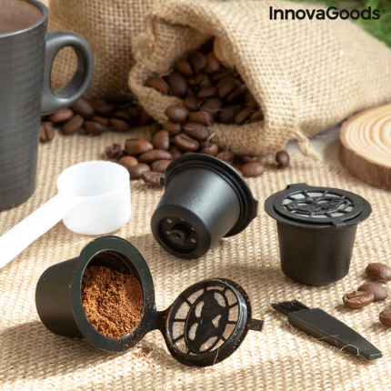 Innovagoods Reusable Coffee Capsules Recoff Set of 3 - Black | 819026 from Innovagoods - DID Electrical