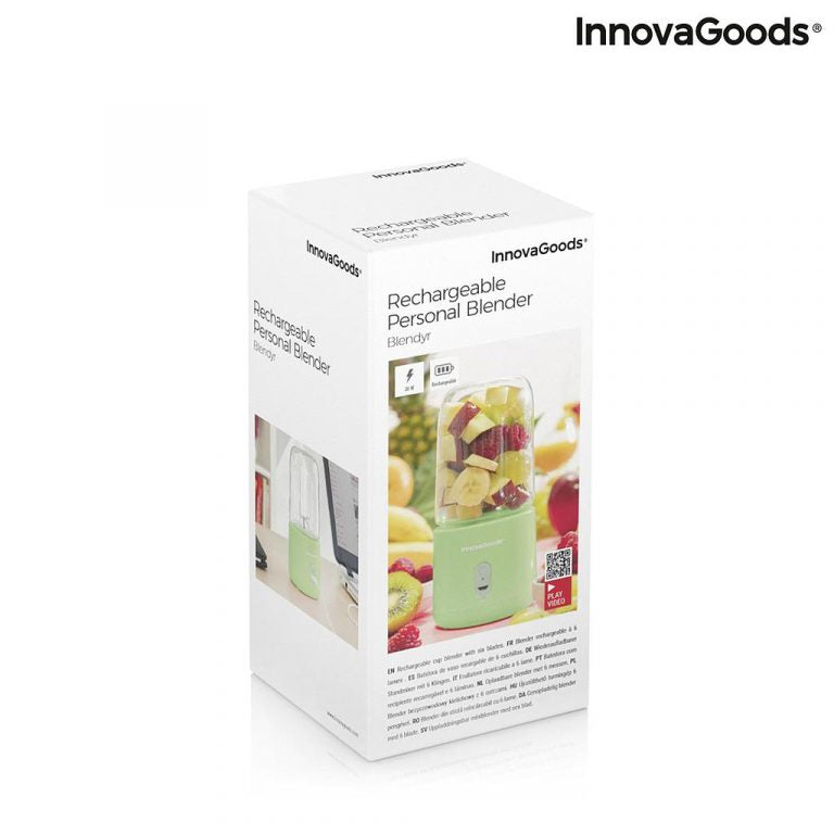 InnovaGoods Portable Rechargeable Cup Blender Fruly - Green| 821494 (7524478288060)