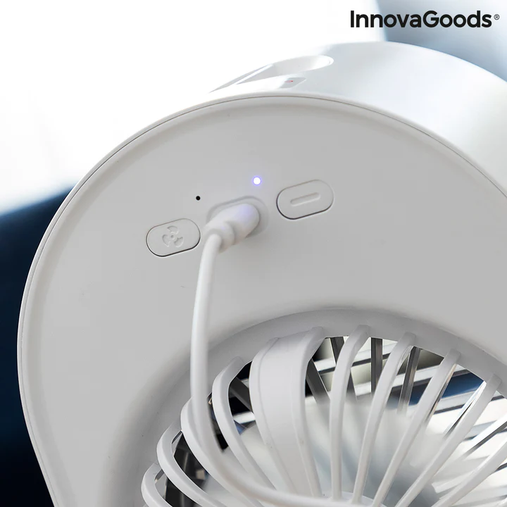 InnovaGoods Mini Ultrasound Air Cooler-Humidifier with LED Koolizer - White &amp; Grey | 821555 from Innovagoods - DID Electrical