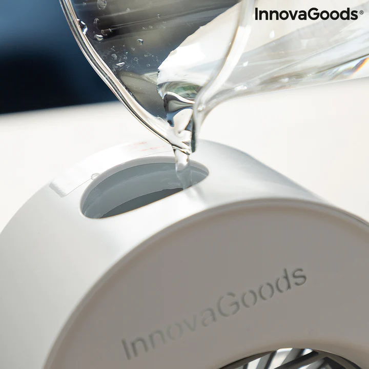 InnovaGoods Mini Ultrasound Air Cooler-Humidifier with LED Koolizer - White &amp; Grey | 821555 from Innovagoods - DID Electrical