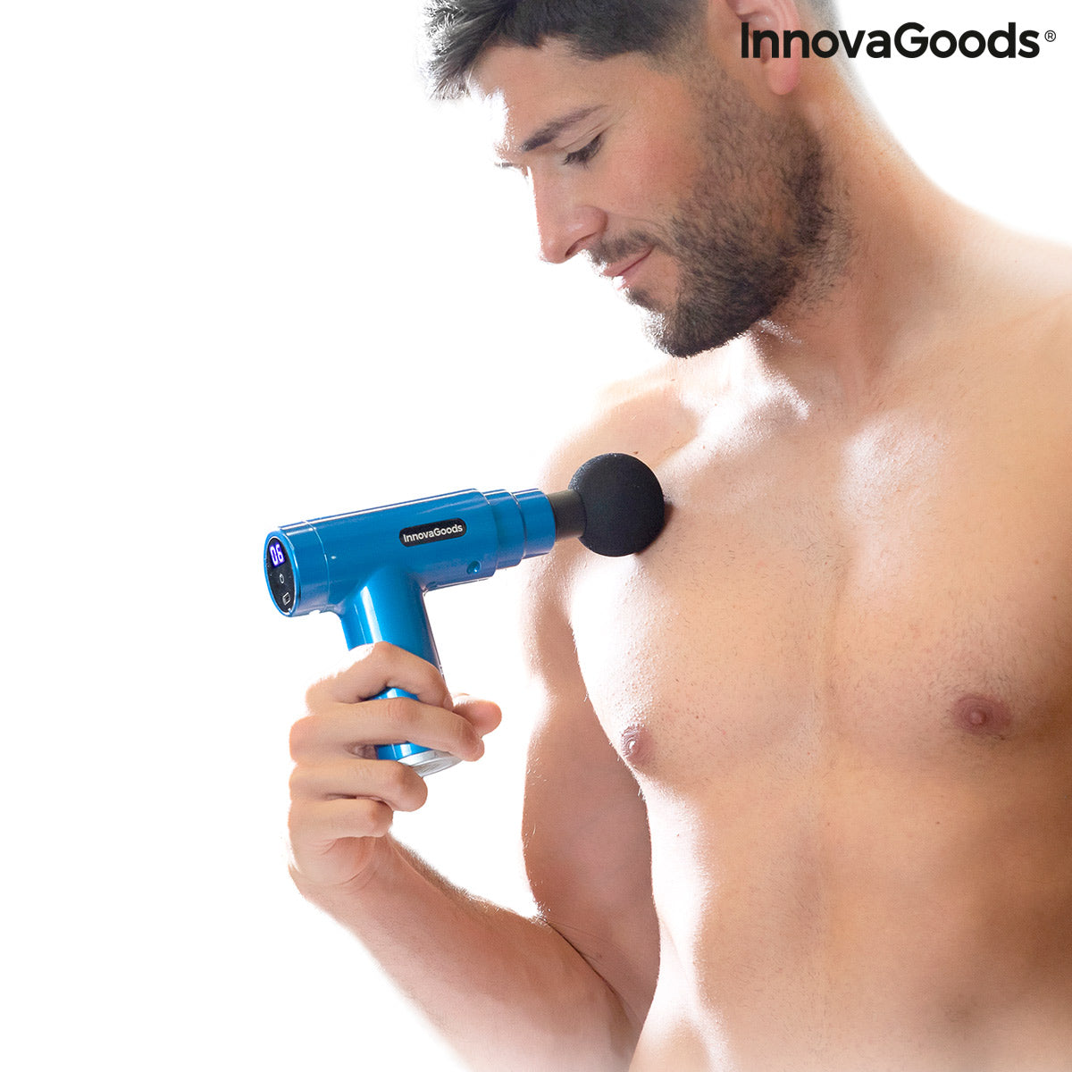 Innovagoods Mini Muscle Relaxation &amp; Recovery Massager Gun - Blue | 823245 from Innovagoods - DID Electrical