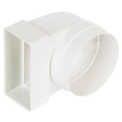 90Â° Round to Rectangular Elbow Connector - White | R40300 (7229152035004)