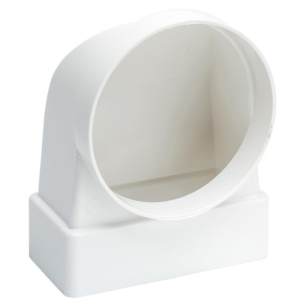 90Â° Round to Rectangular Elbow Connector - White | R40400 (7229152100540)