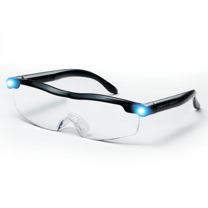 JML Mighty Sight Wearable Magnifying Eyewear with Built-In Lights - White & Black | A000929 (7593966928060)