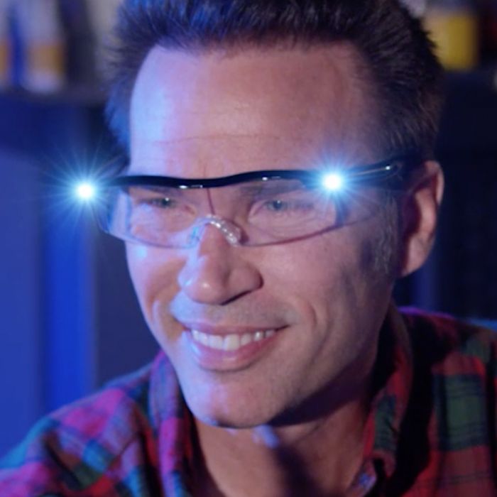 JML Mighty Sight Wearable Magnifying Eyewear with Built-In Lights - White &amp; Black | A000929 (7593966928060)