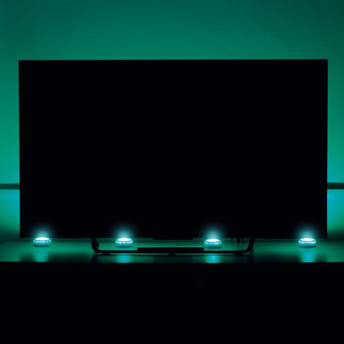JML Mood Magic Beat Sound-responsive Remote-controlled Wireless LED Lights - Pack of 4 | A001884 from JML - DID Electrical