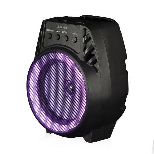 Akai Vibes 4" 5W Portable Bluetooth LED Party Speaker - Black | A58168 from Akai - DID Electrical