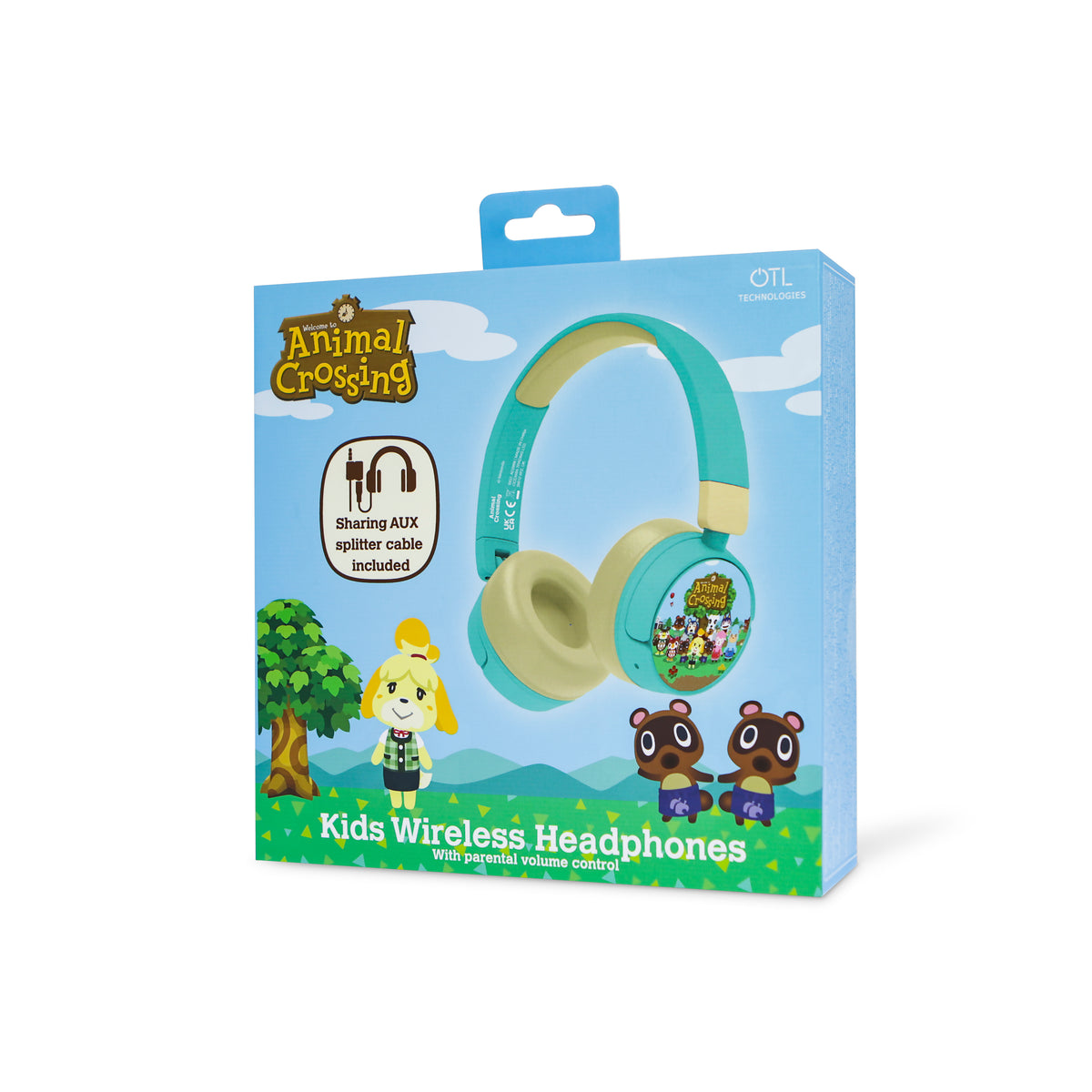 OTL Nintendo Animal Crossing Kids Over-Ear Wireless Headphone | AC0998 from OTL - DID Electrical