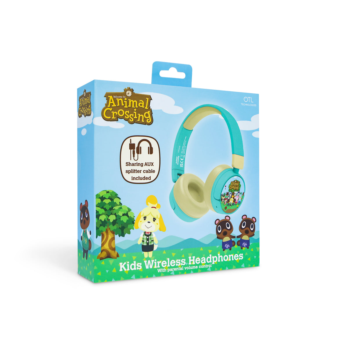 OTL Nintendo Animal Crossing Kids Over-Ear Wireless Headphone | AC0998 from OTL - DID Electrical