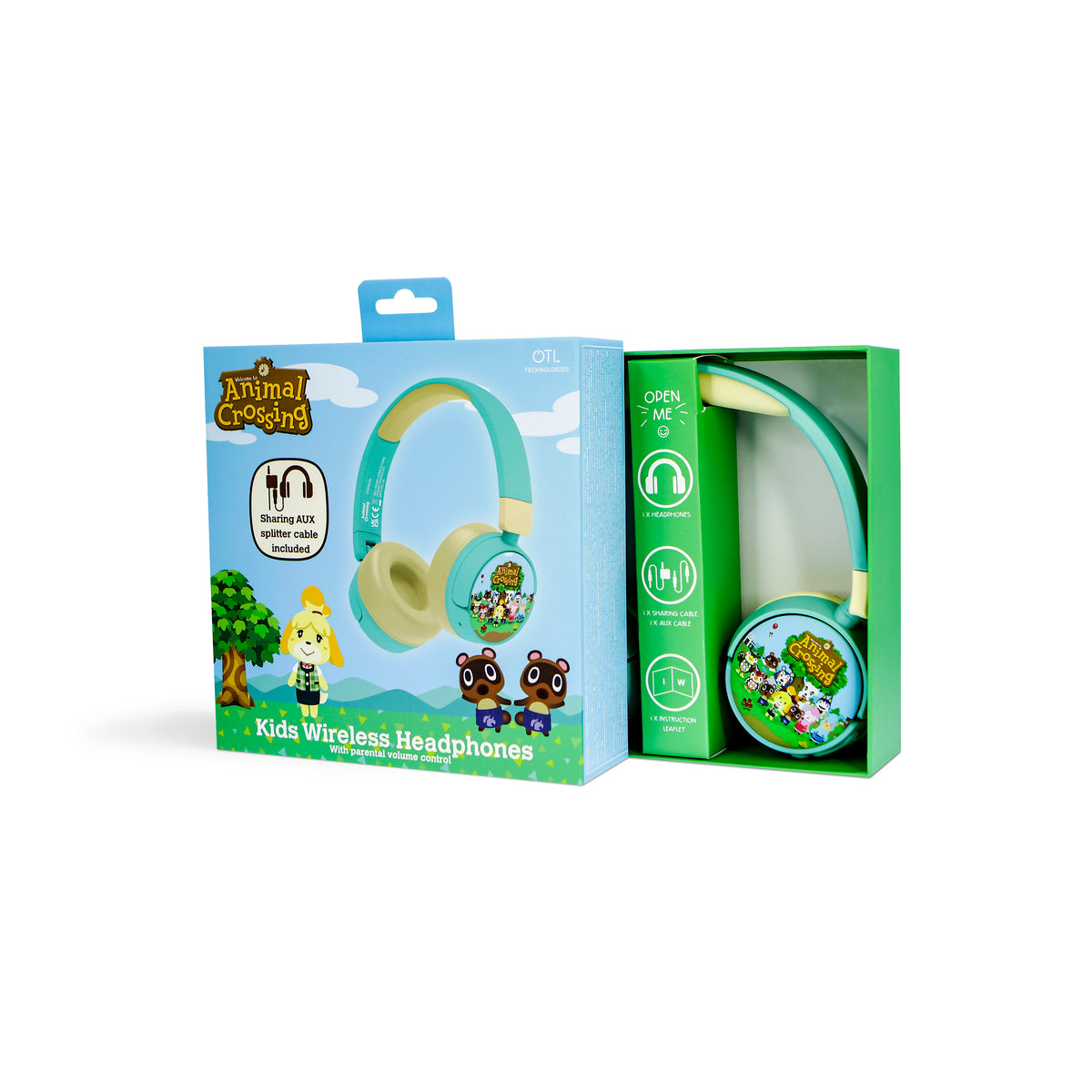 OTL Nintendo Animal Crossing Kids Over-Ear Wireless Headphone | AC0998 from OTL - DID Electrical